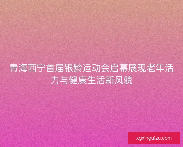 青海西宁首届银龄运动会启幕展现老年活力与健康生活新风貌